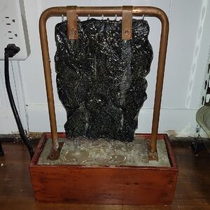 Vintage Black Stone Water Fountain